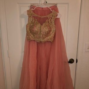 Pink and Gold Prom dress